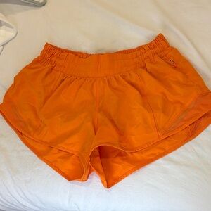 Women's Bright Orange Lululemon Athletic Shorts: size 6